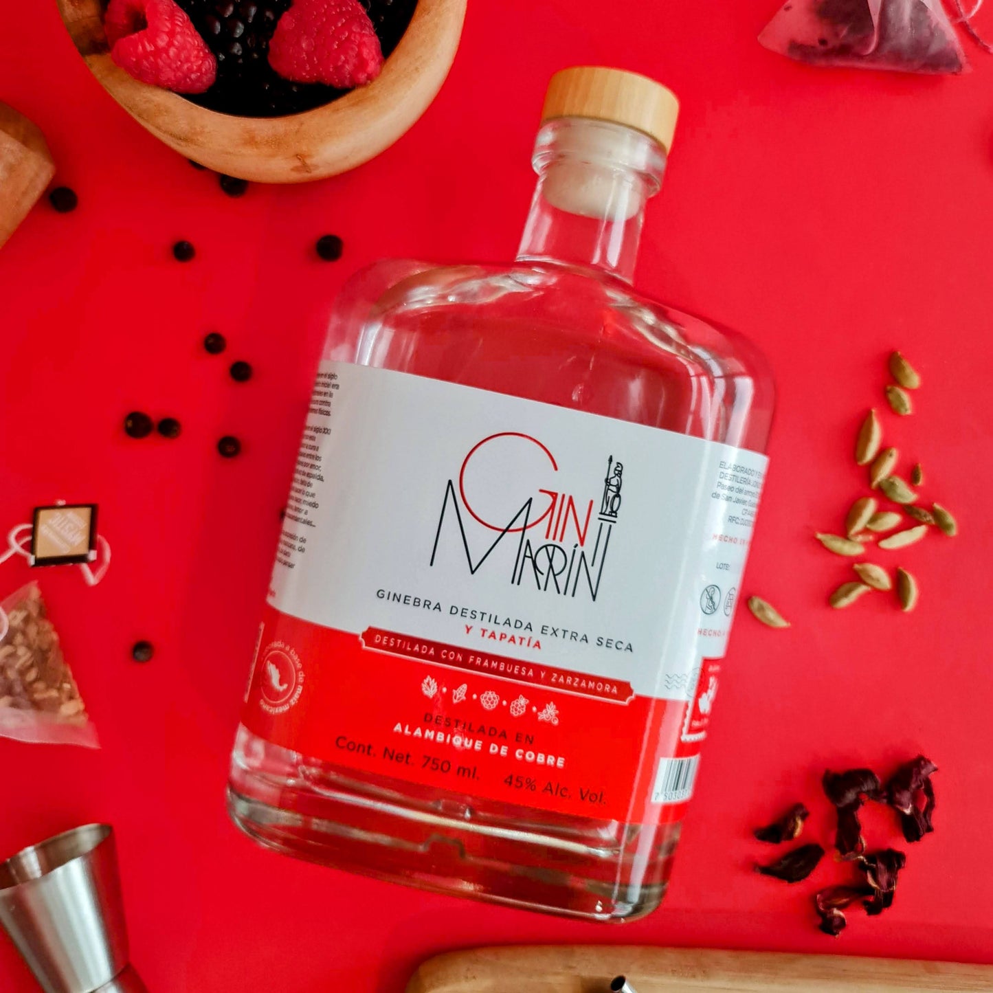 DESCUENTO en 3 Botellas GinMarín – Ginebra Mexicana Artesanal | Frambuesa y Zarzamora