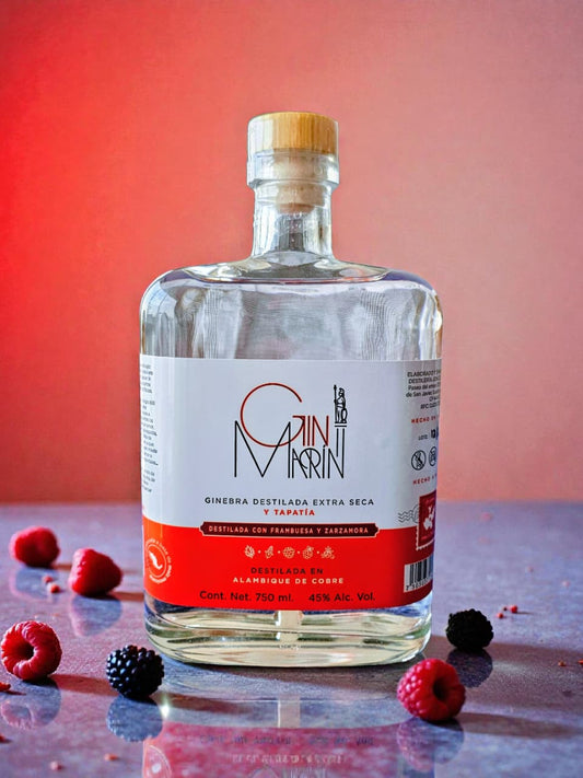 Botella GinMarín 750 ml – Ginebra Mexicana Premium | Frambuesa y Zarzamora