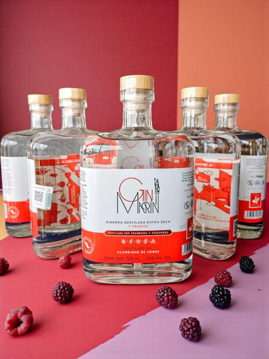 DESCUENTO en 6 Botellas GinMarín – Ginebra Mexicana Artesanal | Frambuesa y Zarzamora