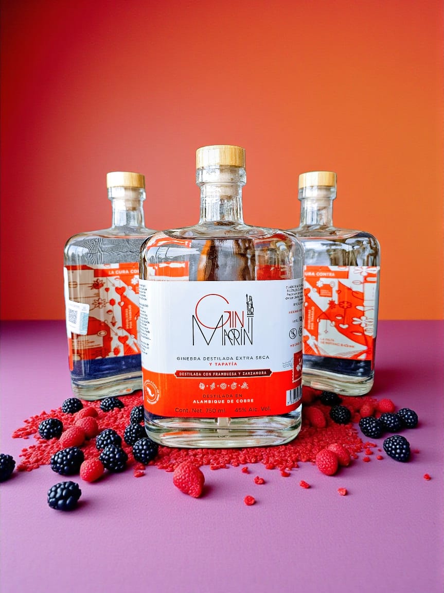 DESCUENTO en 3 Botellas GinMarín – Ginebra Mexicana Artesanal | Frambuesa y Zarzamora